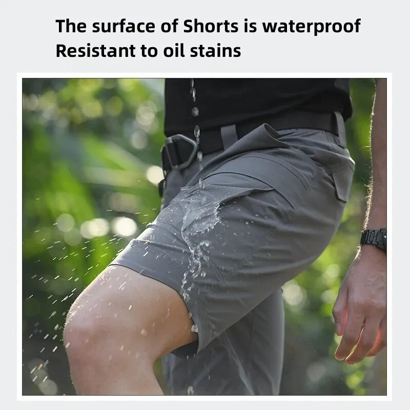 Mens Tactical Shorts Cargo Shorts Outdoor Waterproof Hiking Fishing Track Shorts