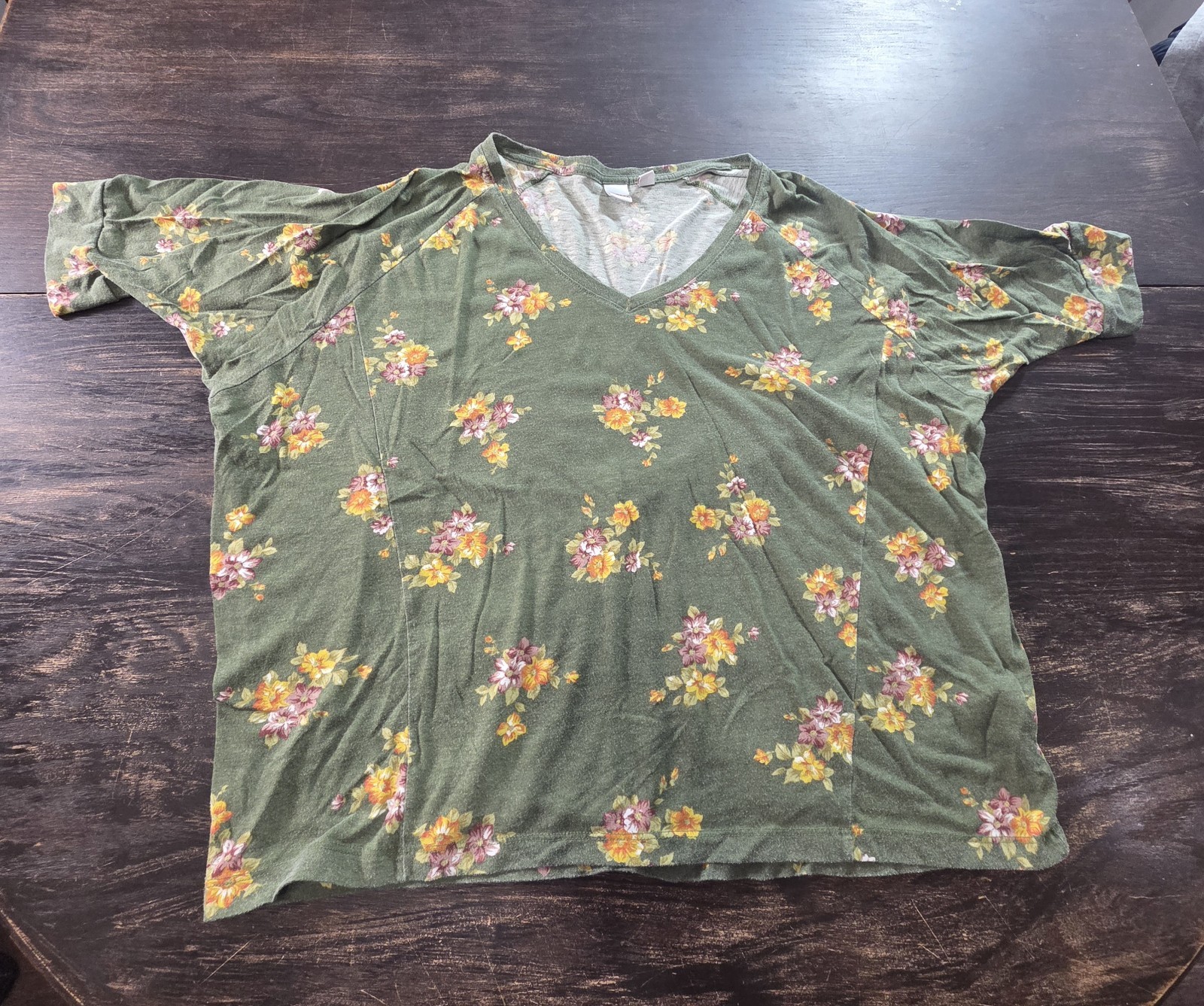 Bongo Women’s Green Floral Crop Top Size XL