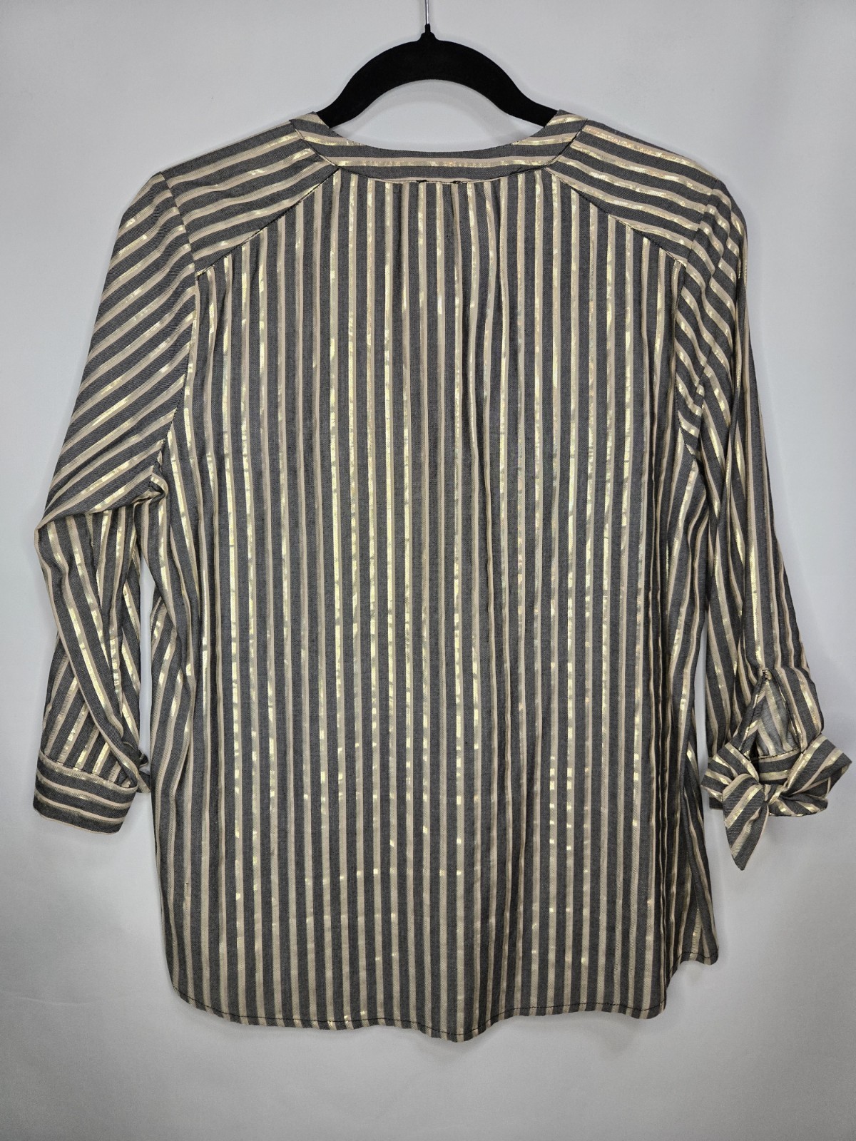 Anne Klein Women’s Striped Blouse 3/4 Sleeves Petite Medium