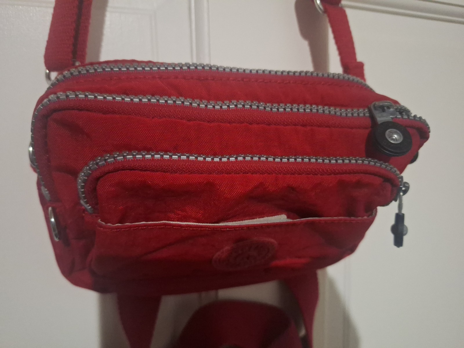 Kipling Merryl 2 In 1 Convertible Crossbody Waist Belt Bag Red Fannypack