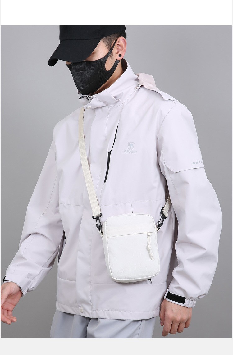 Men’s Canvas Crossbody Bag Mini Shoulder Messenger Bag Casual Travel Handbag