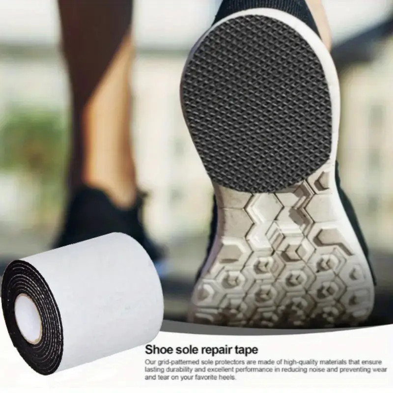 Self-Adhesive EVA Shoe Sole Repair Patch Black Rubber Anti-Slip Protector Pads