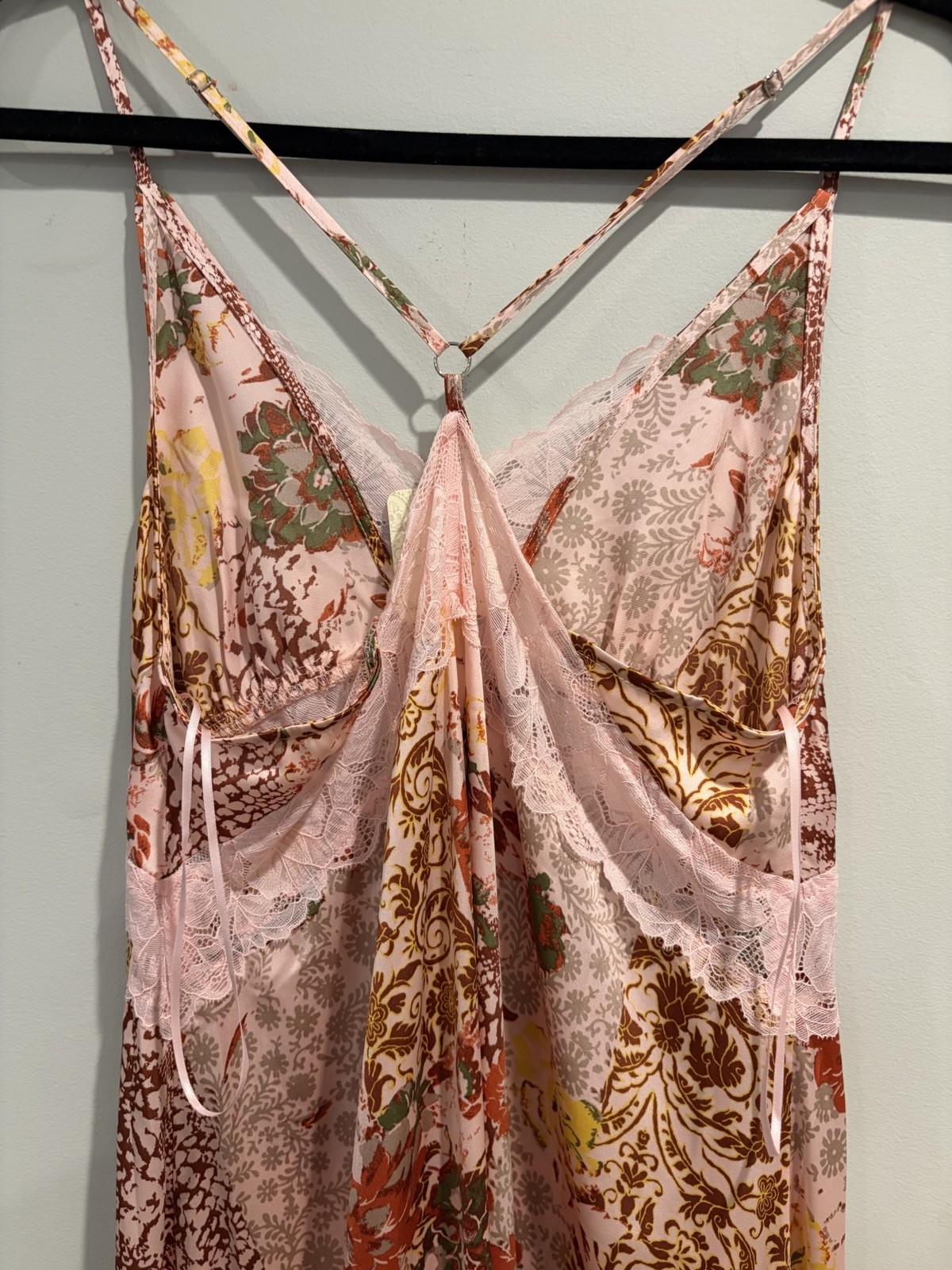 Free People Intimates Right Now Slip Dress In BLUSH COMBO BNWT Size Medium