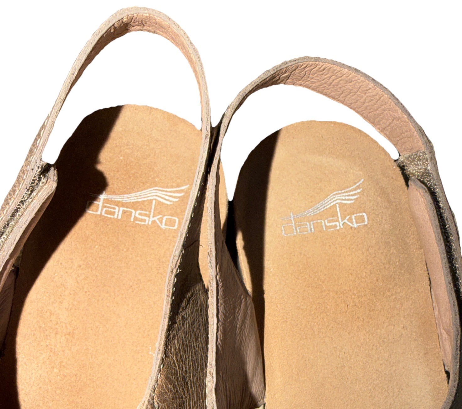 Dansko Womens Reece Sandals Size 10 / 42 Tan Brown Toe Loop Slingback Thong Shoe