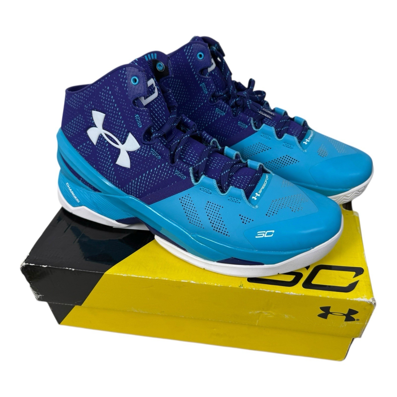 Under Armour Curry 2 Father to Son Men 10 Authentic OG Pacific Epp White New