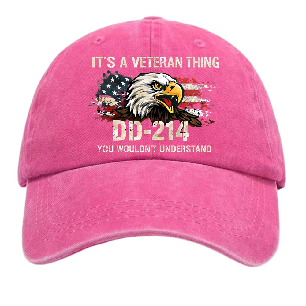 Unisex It’s A Veteran Thing DD-214 Graphic Dad Hat|Military Reunion & Casual Cap