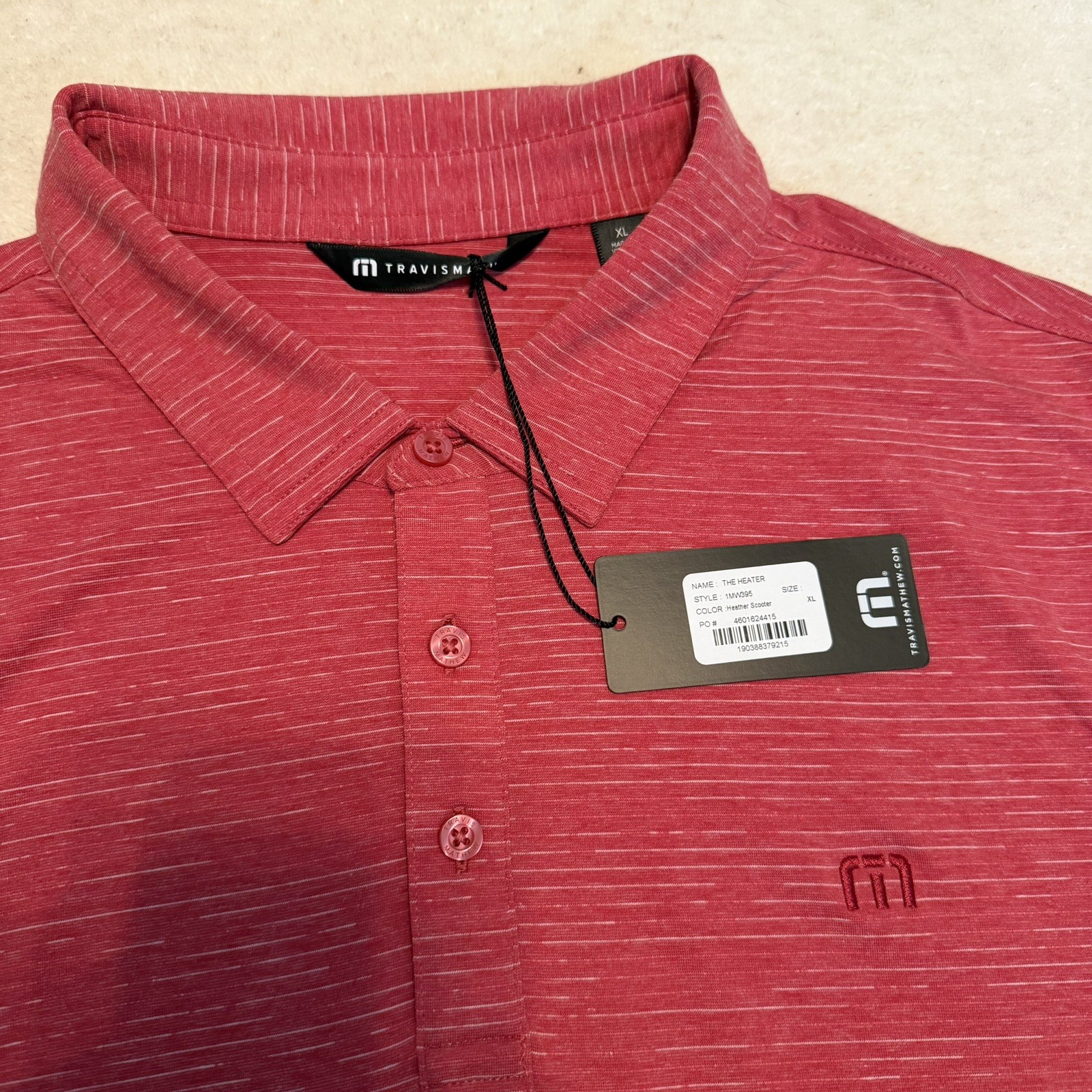 Travis Mathew The Heater Series Polo Scooter Red Mens Size XL Extra L NWT Golf