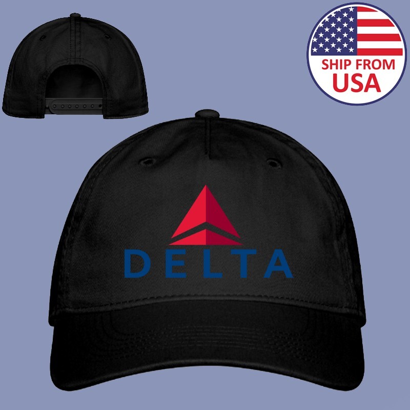Delta Airlines Men’s Adjustable Black Organic Hat Size Adult