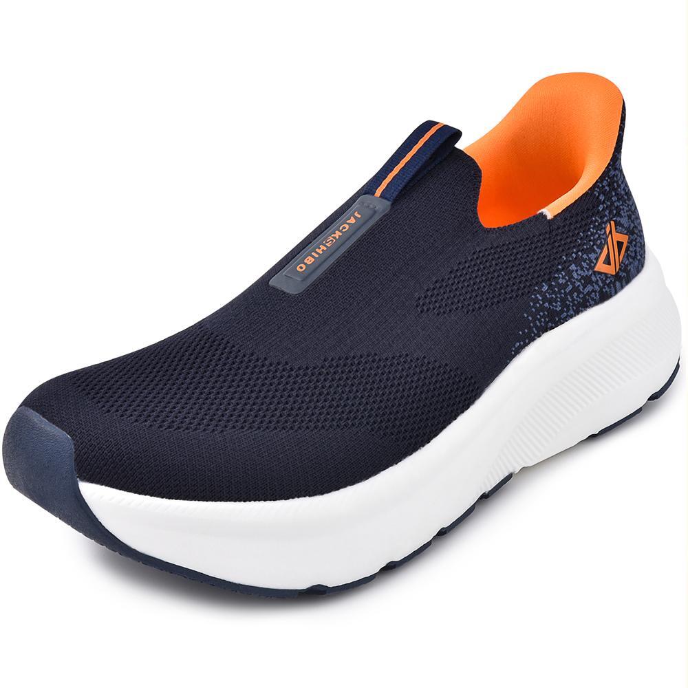 Mens Slip on Free up Hands Shoes Wide Toe Box Arch Support Orthopedic Sneakers