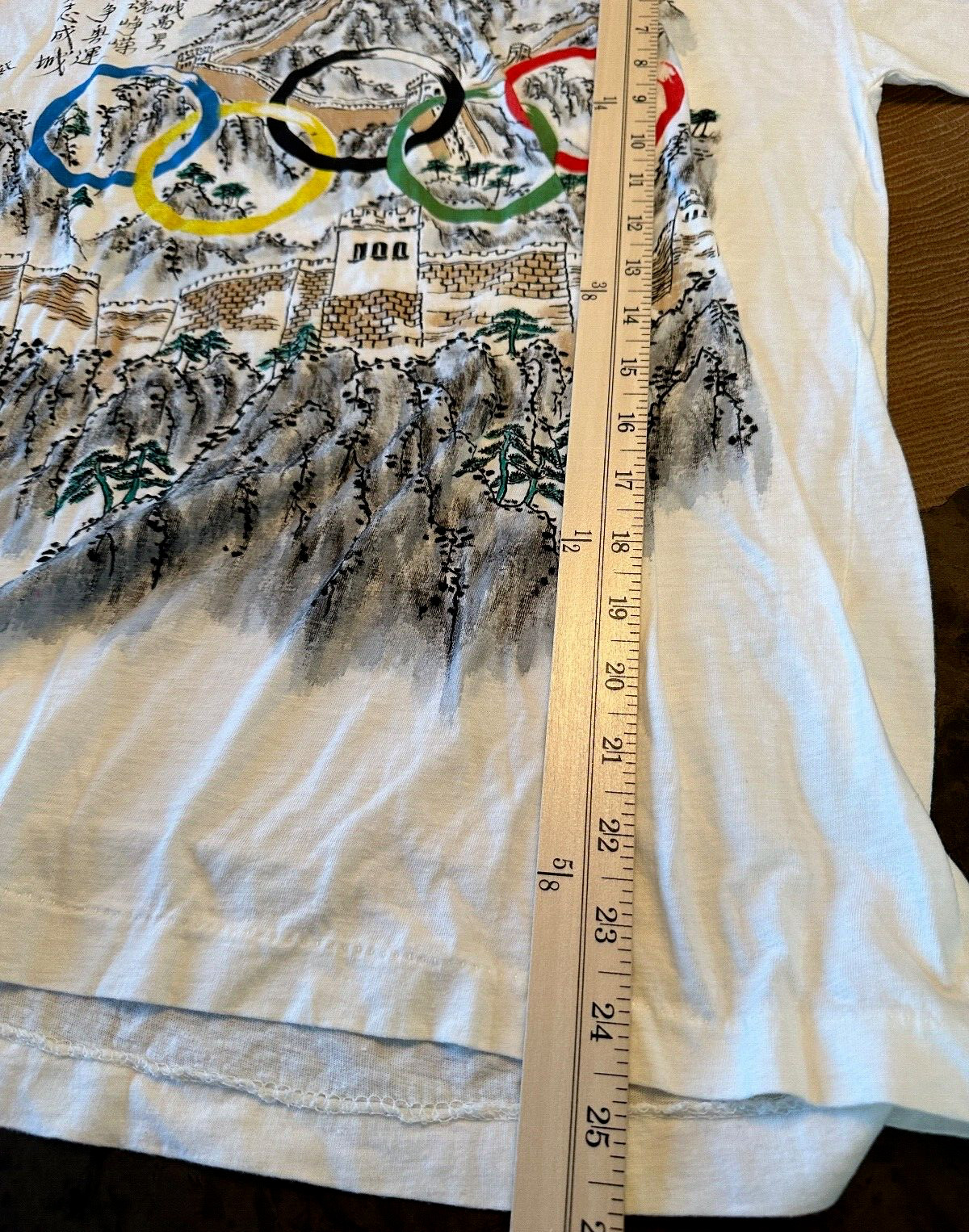VTG BEACH CLUB CHINA OLYMPIC SHIRT MENS L GRAPHIC SINGLE STITCH