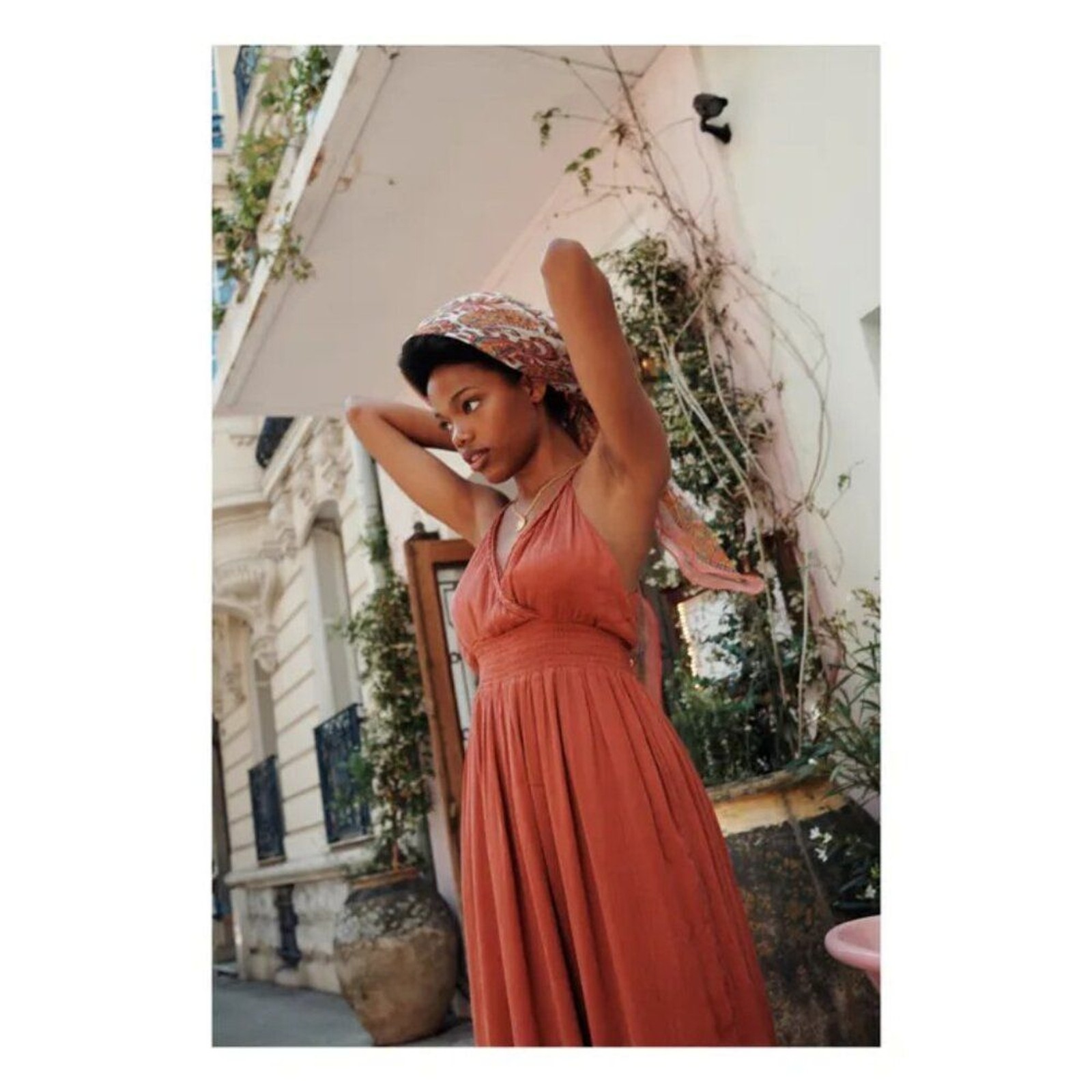 Louise Misha Plum Dress in Terracotta 40