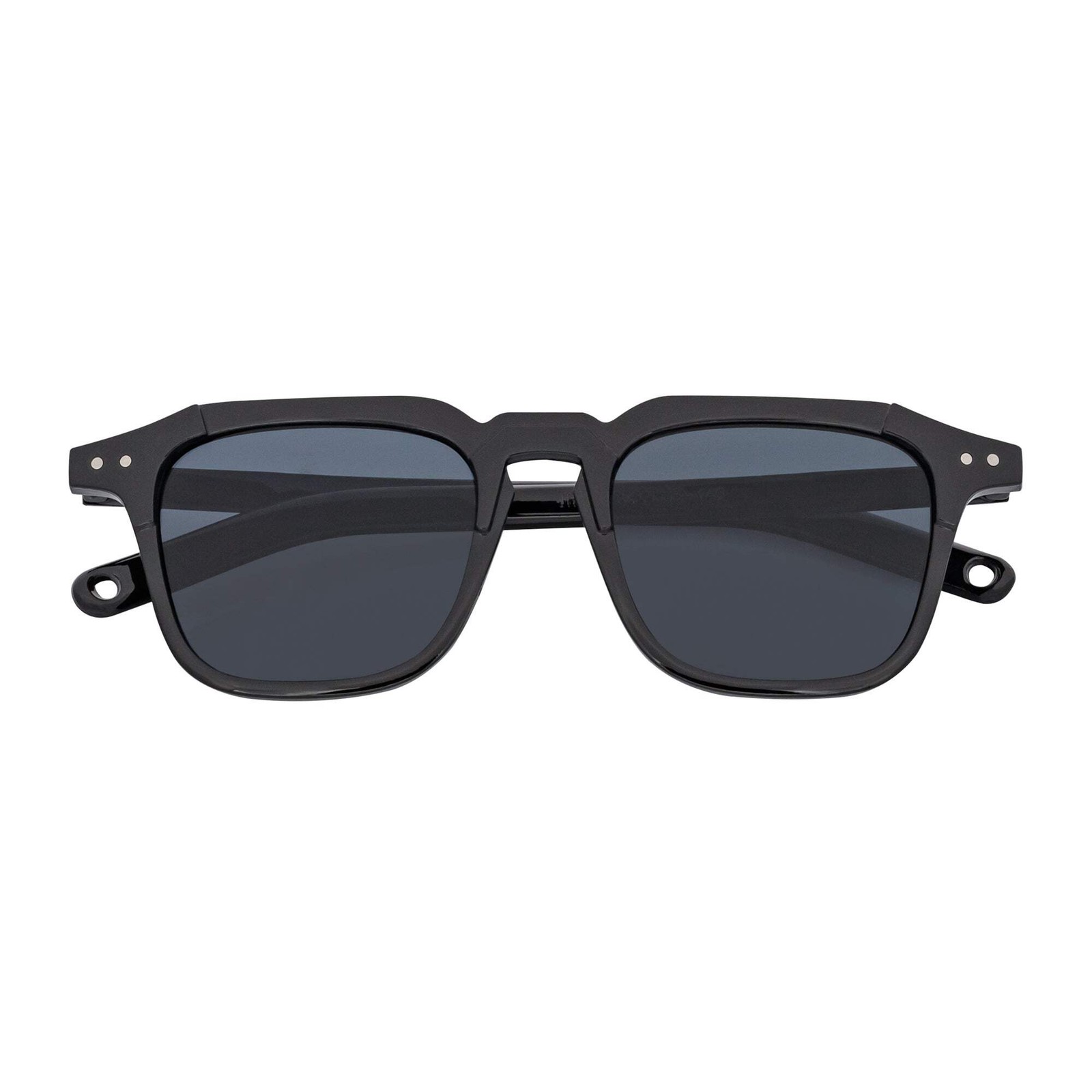 MISSONI – Keyhole Bridge Square Horn Rimmed Black Sunglasses Smoke Lens