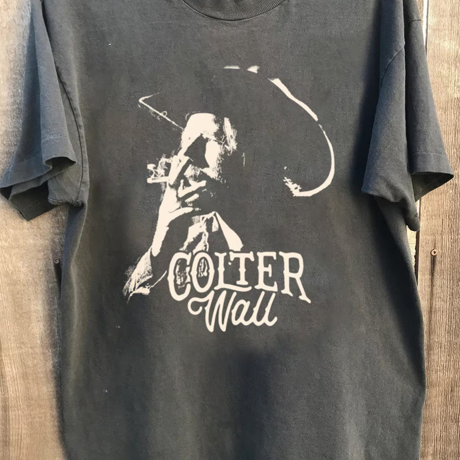 Vintage Colter Wall Singer Music Mens Black T- Shirt All Size S-5XL DO010