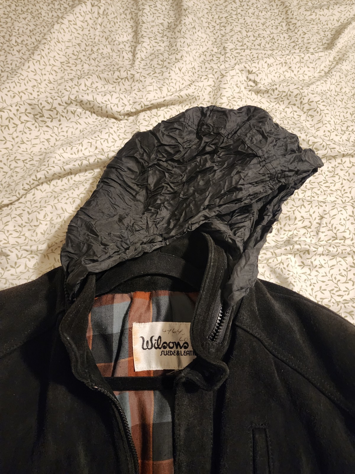 Vintage Wilsons men’s black suede leather jacket