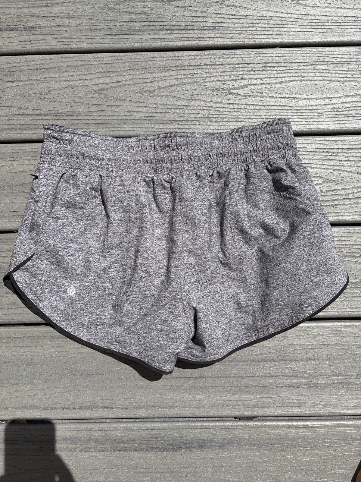 LULULEMON Choose a Side Reversible Short 3″ Black Heathered Grey Size 8