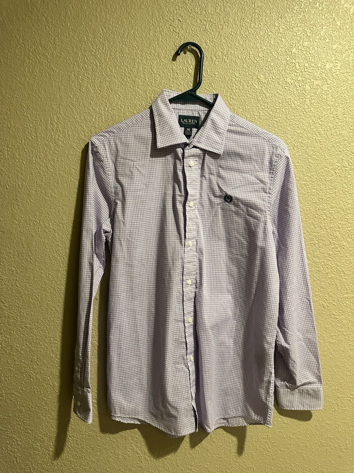 Lauren Ralph Lauren Men’s Non-Iron Easy Care Check Dress Shirt 20 34/35
