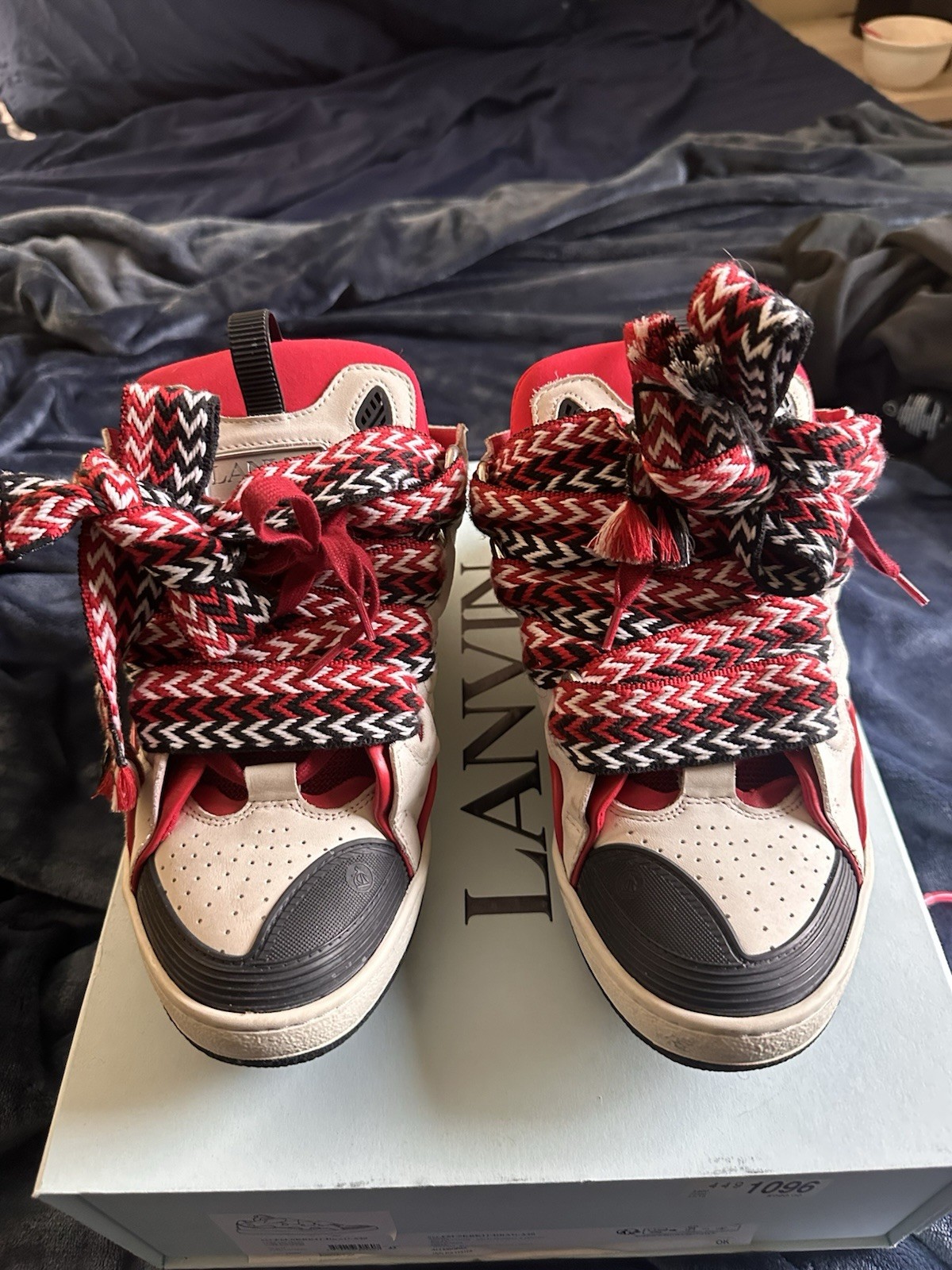 Lanvin Curb Sneakers Red/White/Black Size 43 Size 10