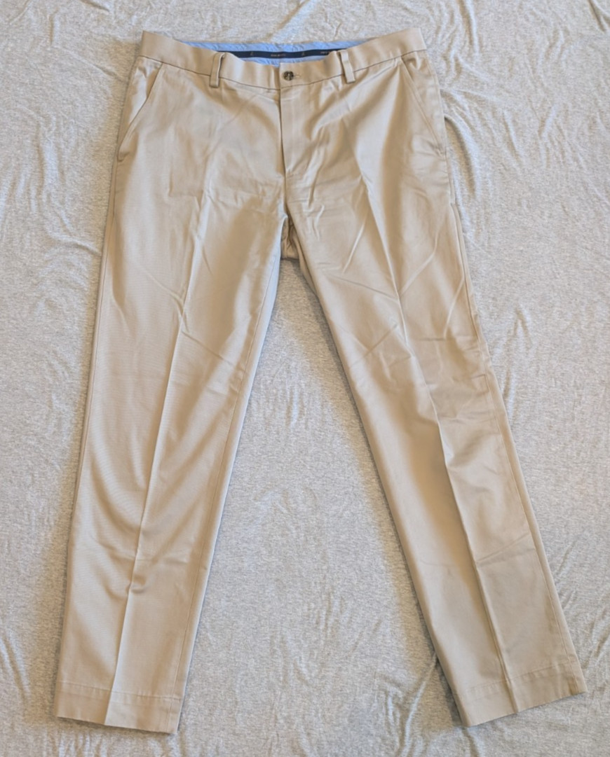 Brooks Brothers Chino Tan Milano Fit Advantage Chino Stretch Pants 35×31