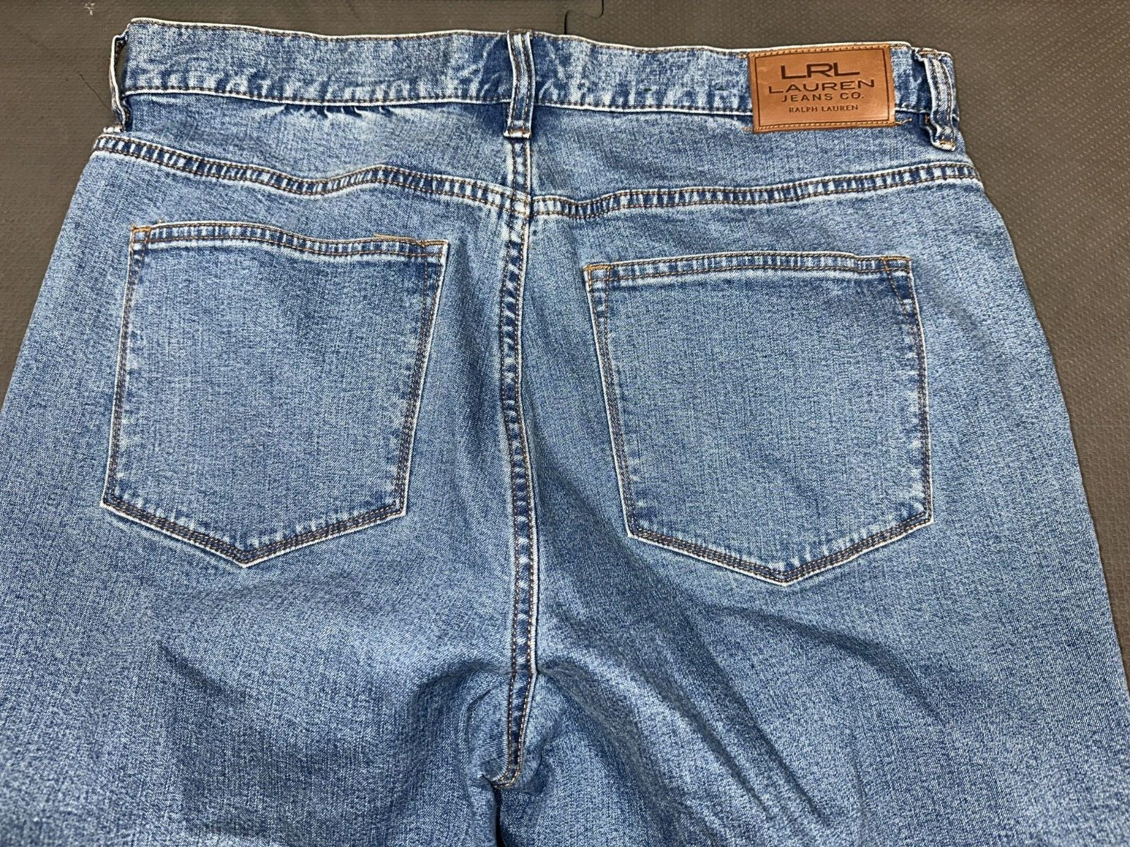 LAUREN RALPH LAUREN KELLY RELAXED JEANS STRETCH MID-RISE WOMENS 14/27L *HEMMED