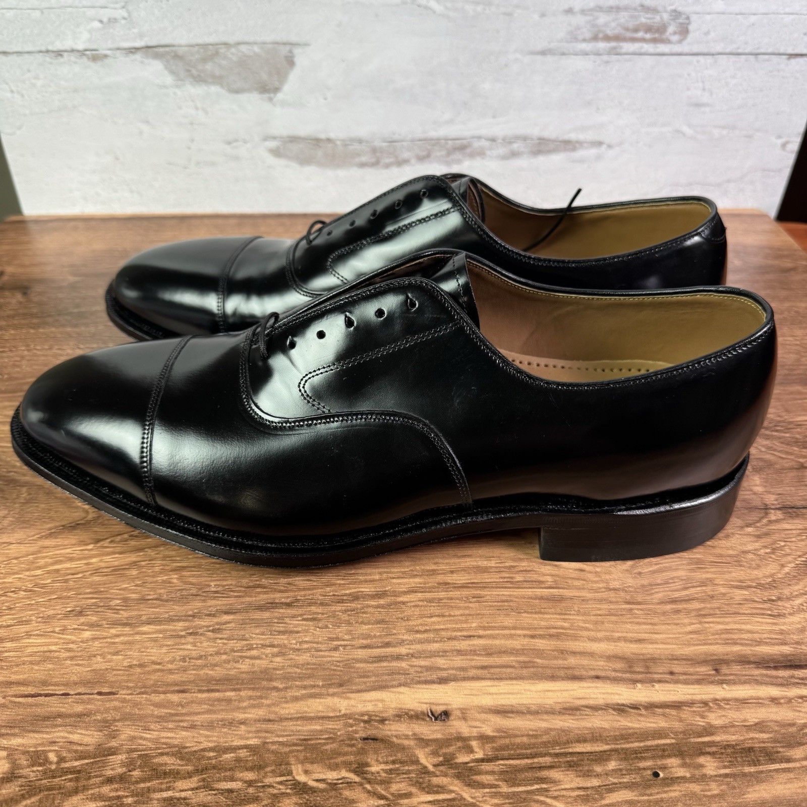 Johnston & Murphy Melton 22-2981 Black Oxford 12 3E New In Box Optima Comfort