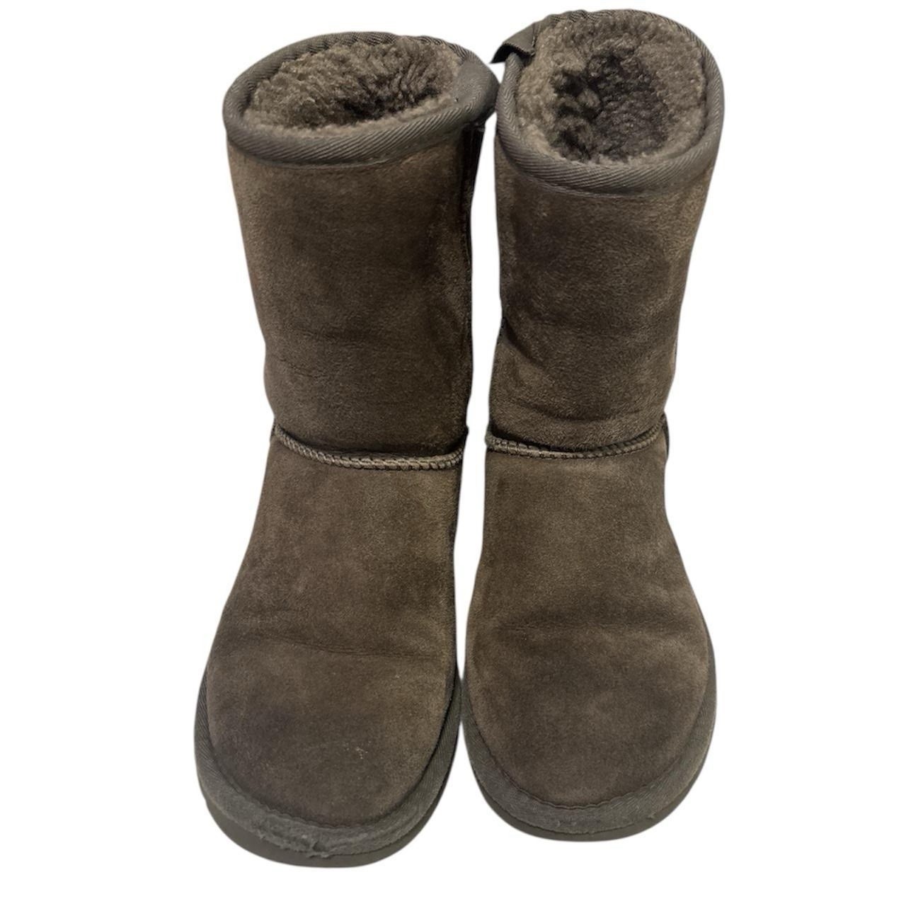 UGG Australia Grey Suede Shearling Mid-Calf Classic Boots Women’s Size 6