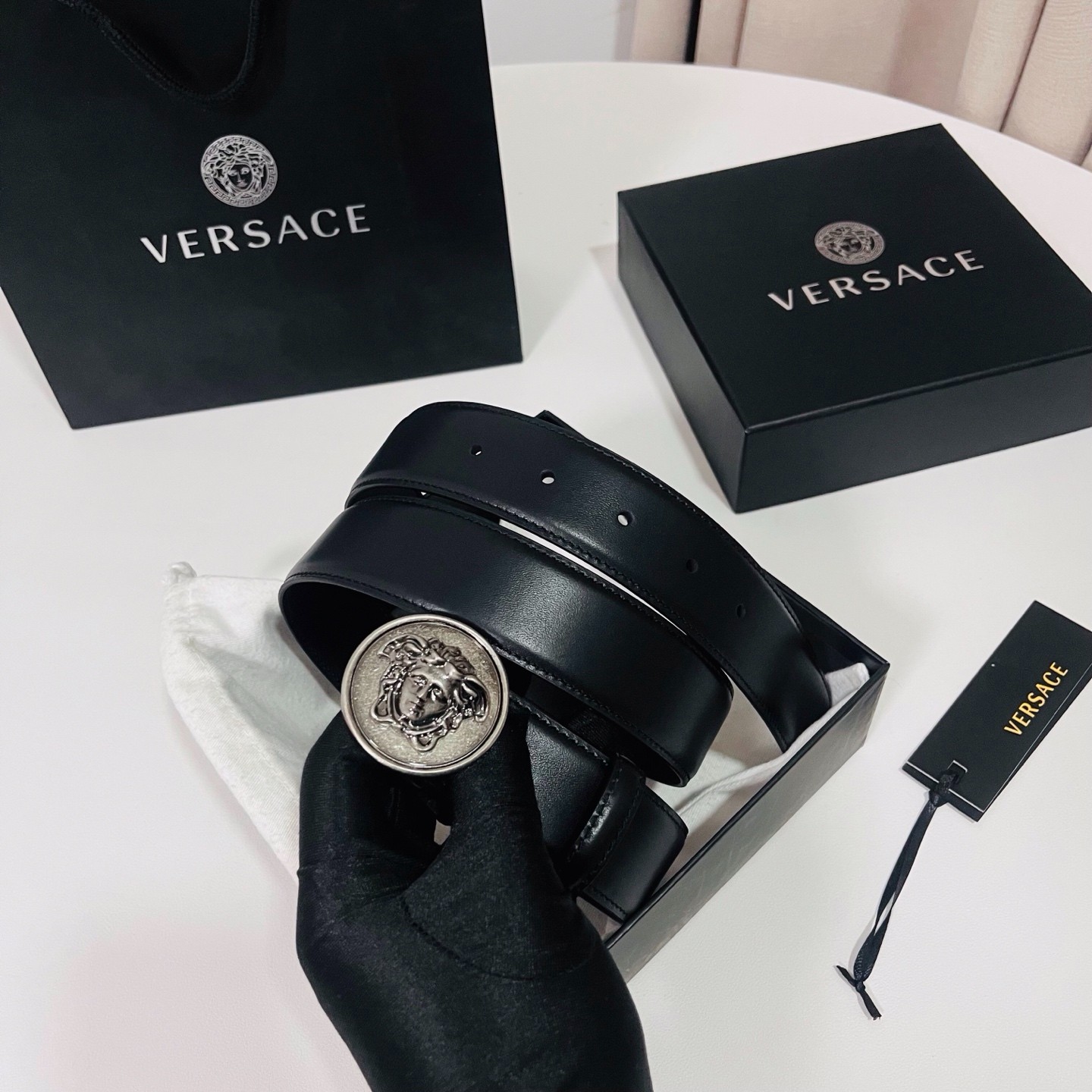 Versace belt for sale authentic Classic Belt Width:3.5cm/1.38in