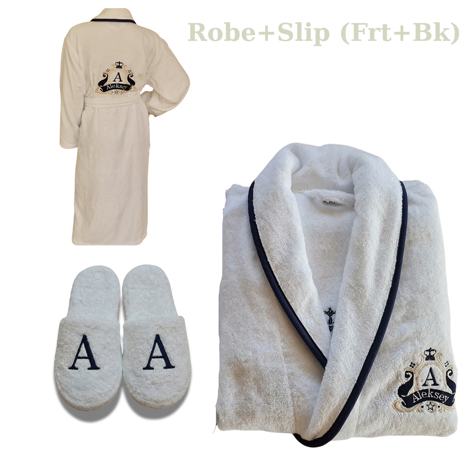 Personalized Couples Bathrobe His and Hers Matching Wedding Gift Turkish Cotton