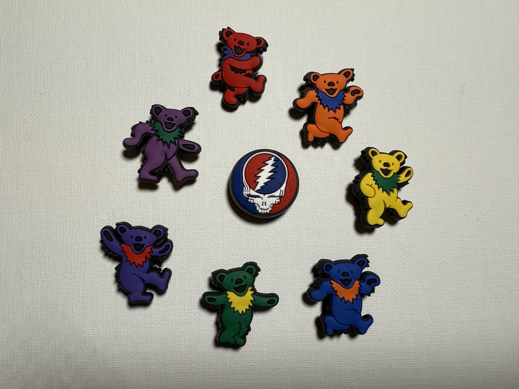 Grateful Dead For Crocs Shoe Charms Jibbitz – 8 Pieces
