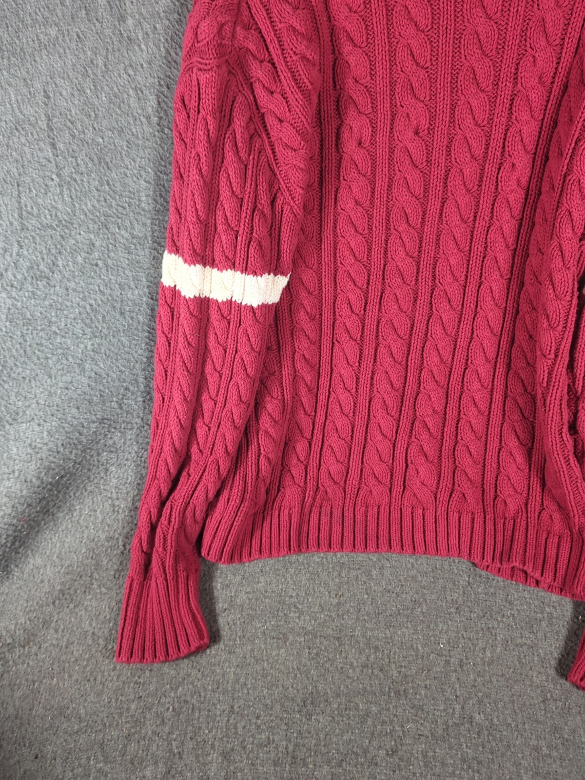 Vintage Polo Jeans Co. Ralph Lauren Cable Knit Rugby Cricket Sweater Men’s XL