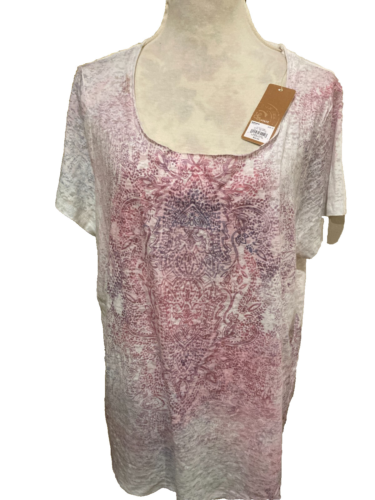 Sonoma Life&Style, Plus SZ 1X, Lightweight, semi-sheer, Tag $24.00 NWT