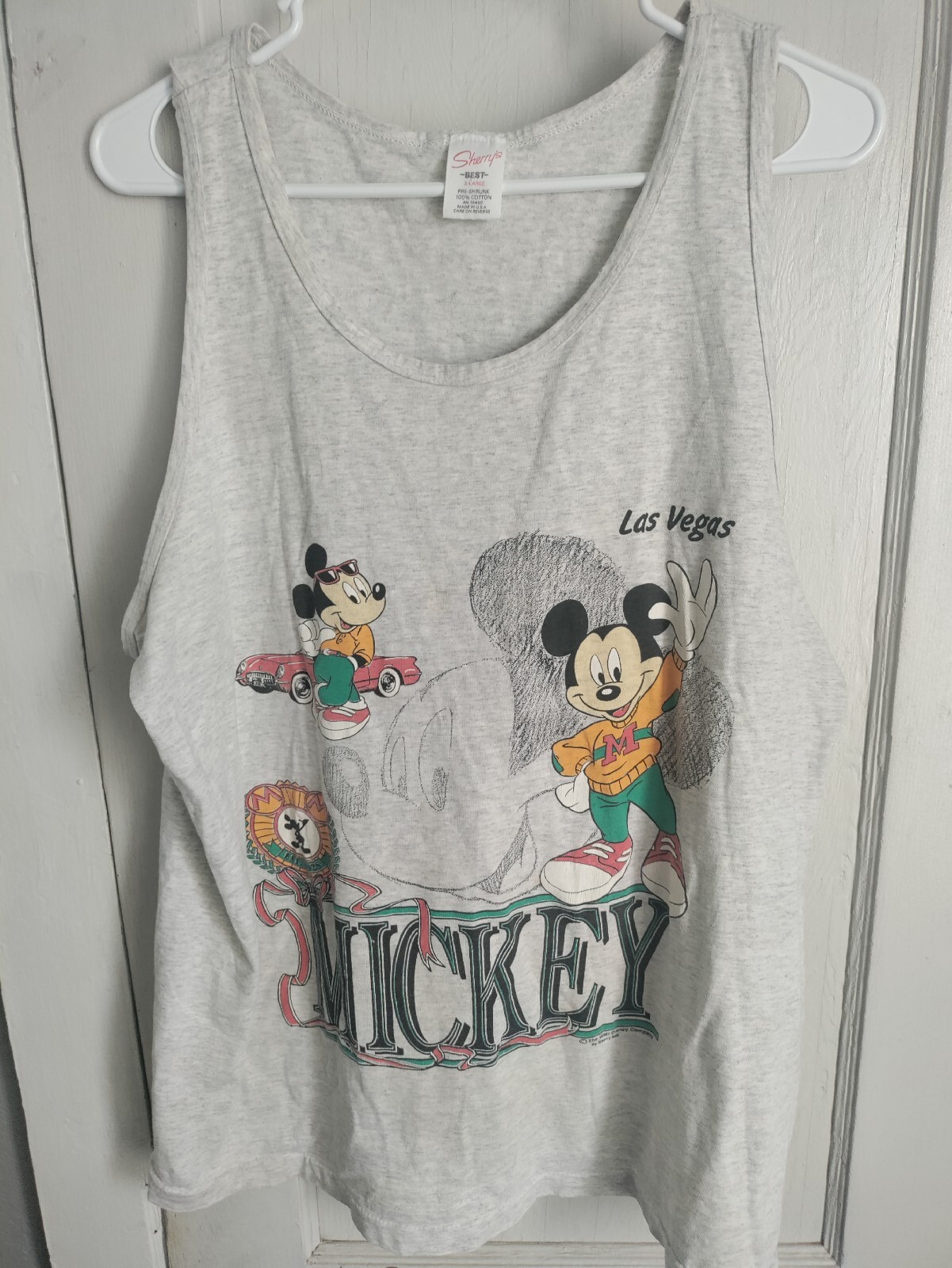Vintage 90s Mickey Mouse Rare Tank Top Sherry’s Best Men’s Size XL Las Vegas