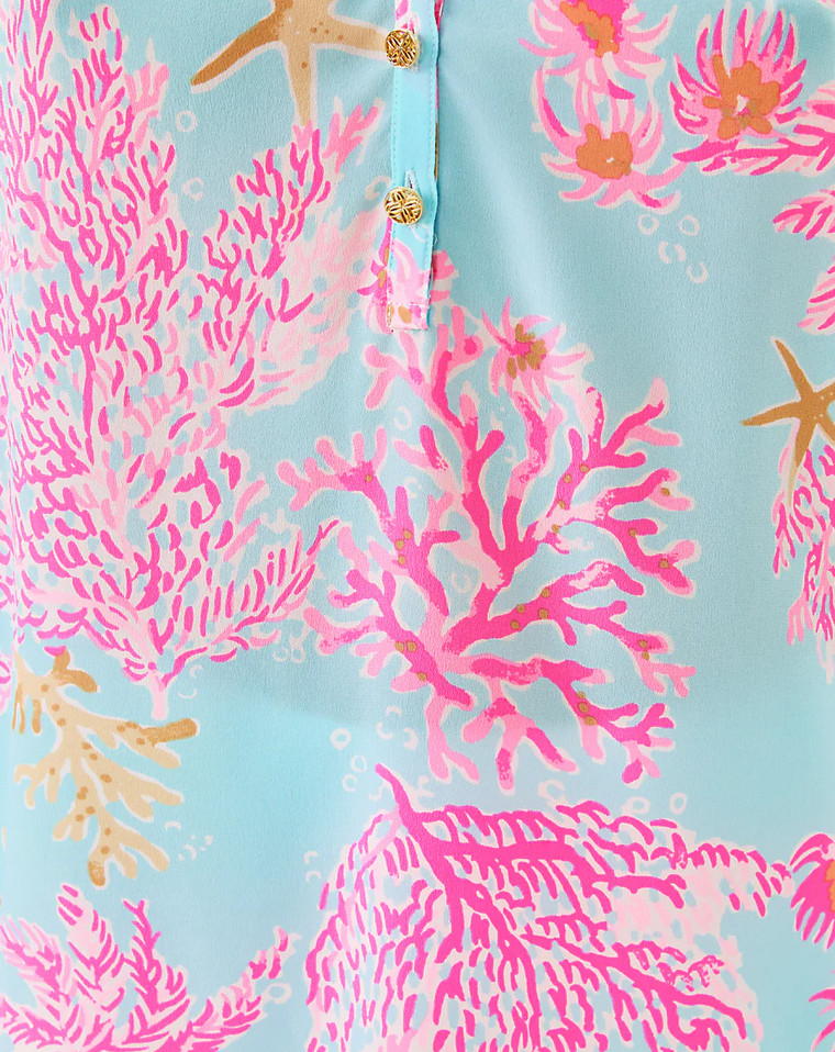 NWT LILLY PULITZER ELSA SILK TOP SIZE X-LARGE *ROYAL CORAL* MULTI