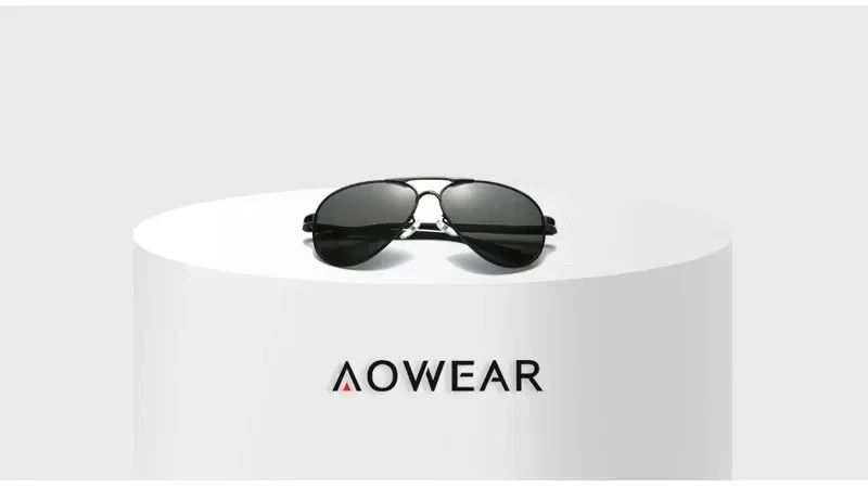 AOWEAR Men’s Aviation Sunglasses Men Polarized Mirror Sunglass for Man HD Drivin