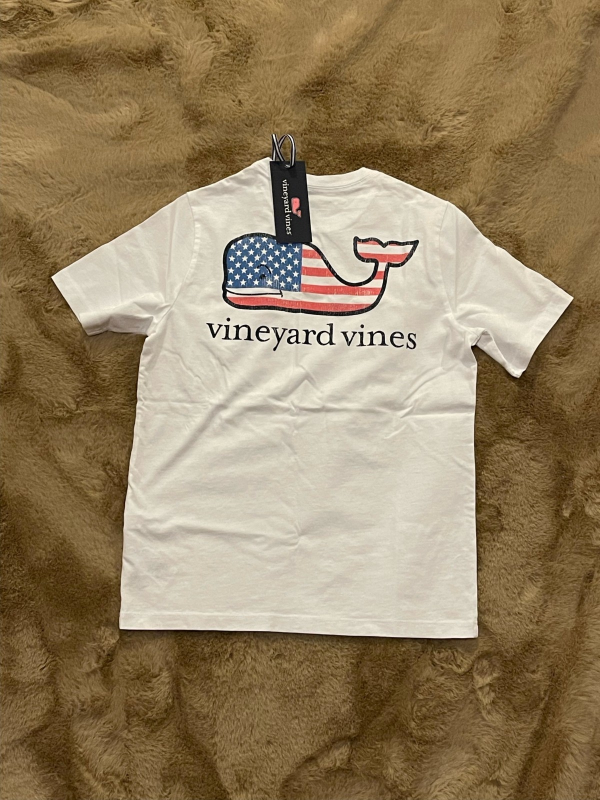 VINEYARD VINES BOYS SHIRT AMERICAN FLAG 4TH OF JULY WHITE RED BLUE S M L XL NEW