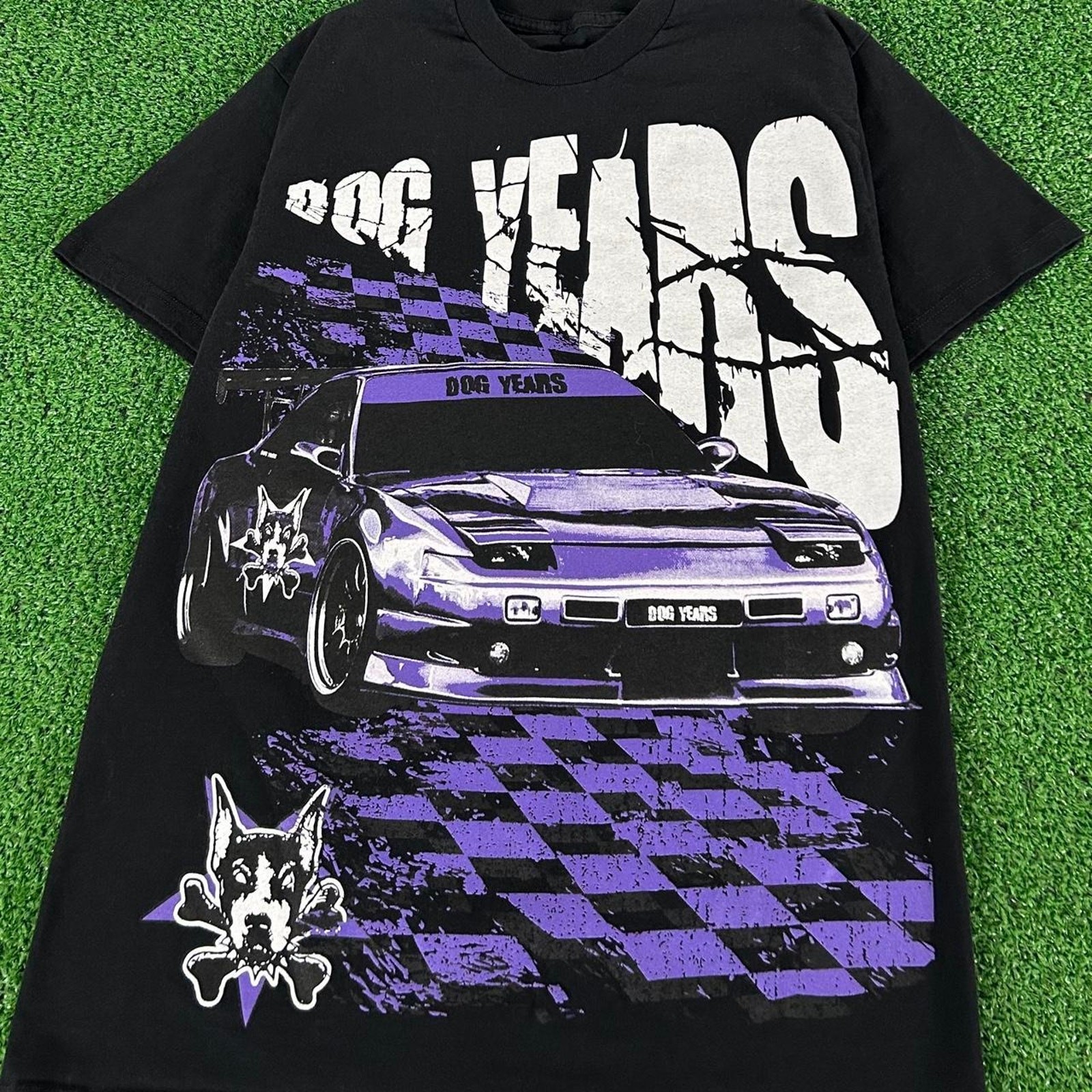 Dog Years Skate Club x City Morgue Racing All Over Print Graphic Tshirt Size M