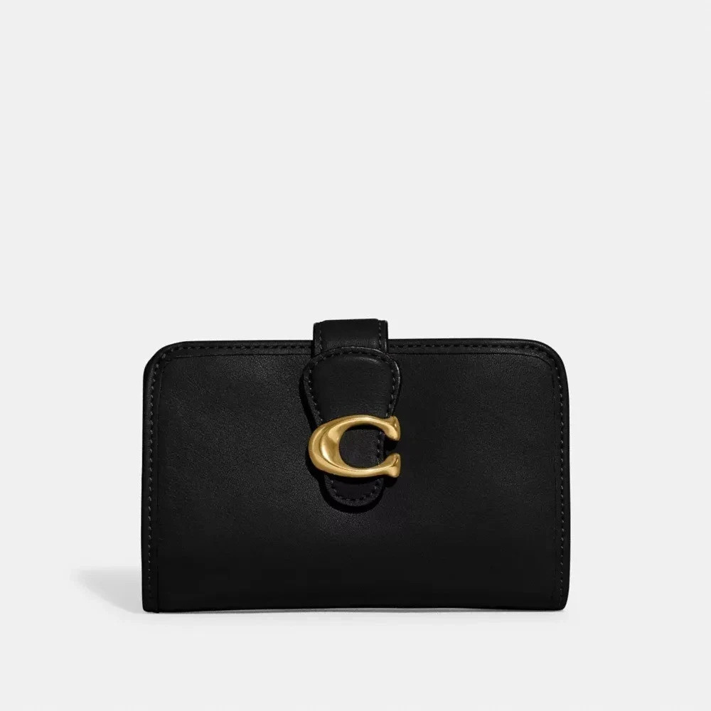 NEW COACH Tabby Medium Wallet Leather Black CA193 outlet New F/S