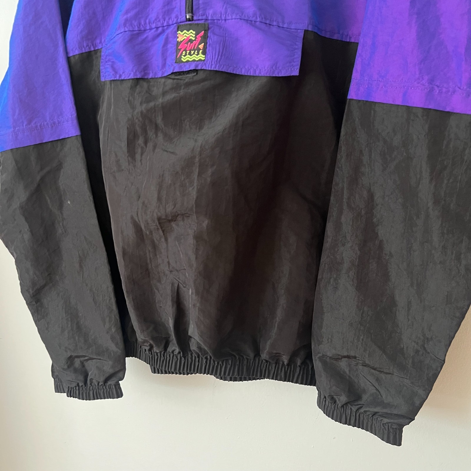 Vintage Surf Style Maui Pullover Anorak Windbreaker Jacket Made in USA One Size