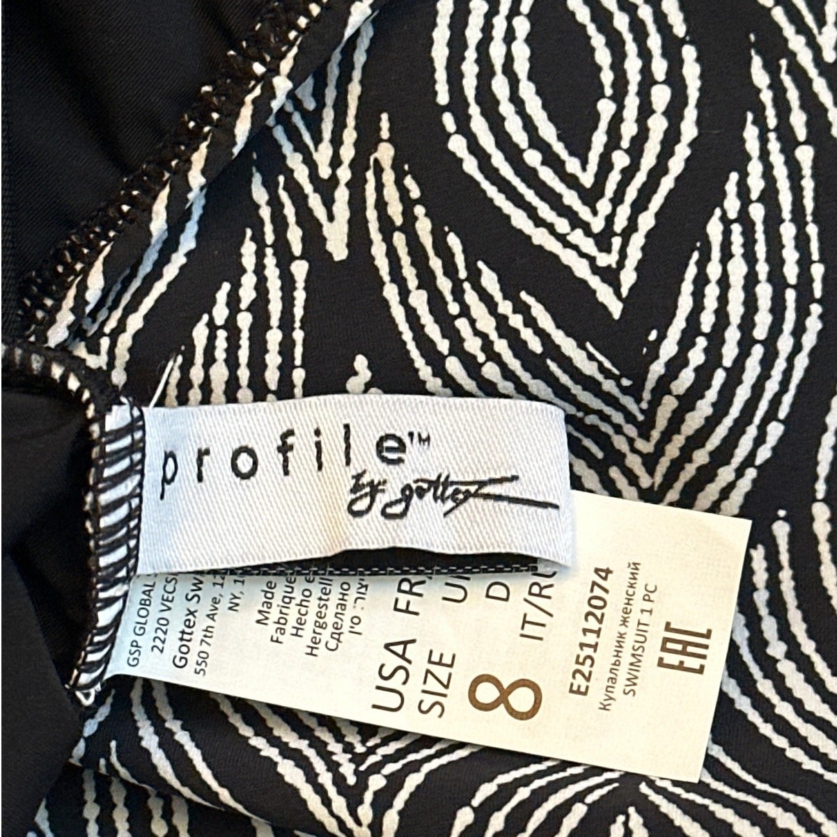 Profile by Gottex “Plume” V‑Neck Deep Plunge One Piece Swimsuit E25112074 Black