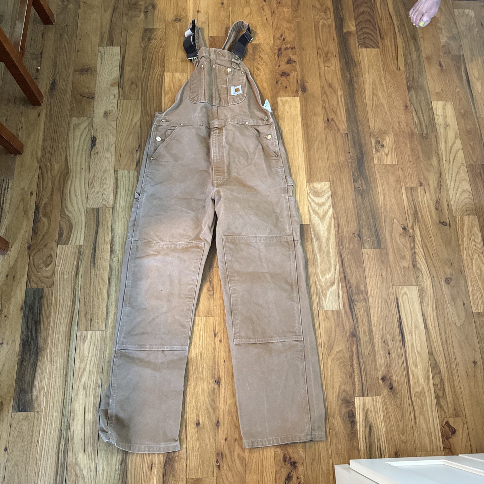 Carhartt Bib Overalls Duck Canvas 36×32 (Carhartt Brown)