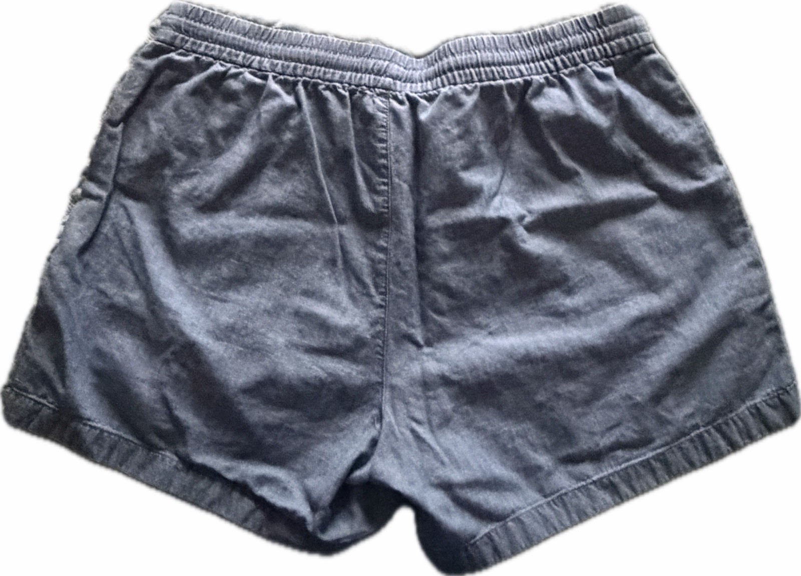J.Crew Factory Women’s Blue Chambray Drawstring Elastic Waist Shorts M 29″