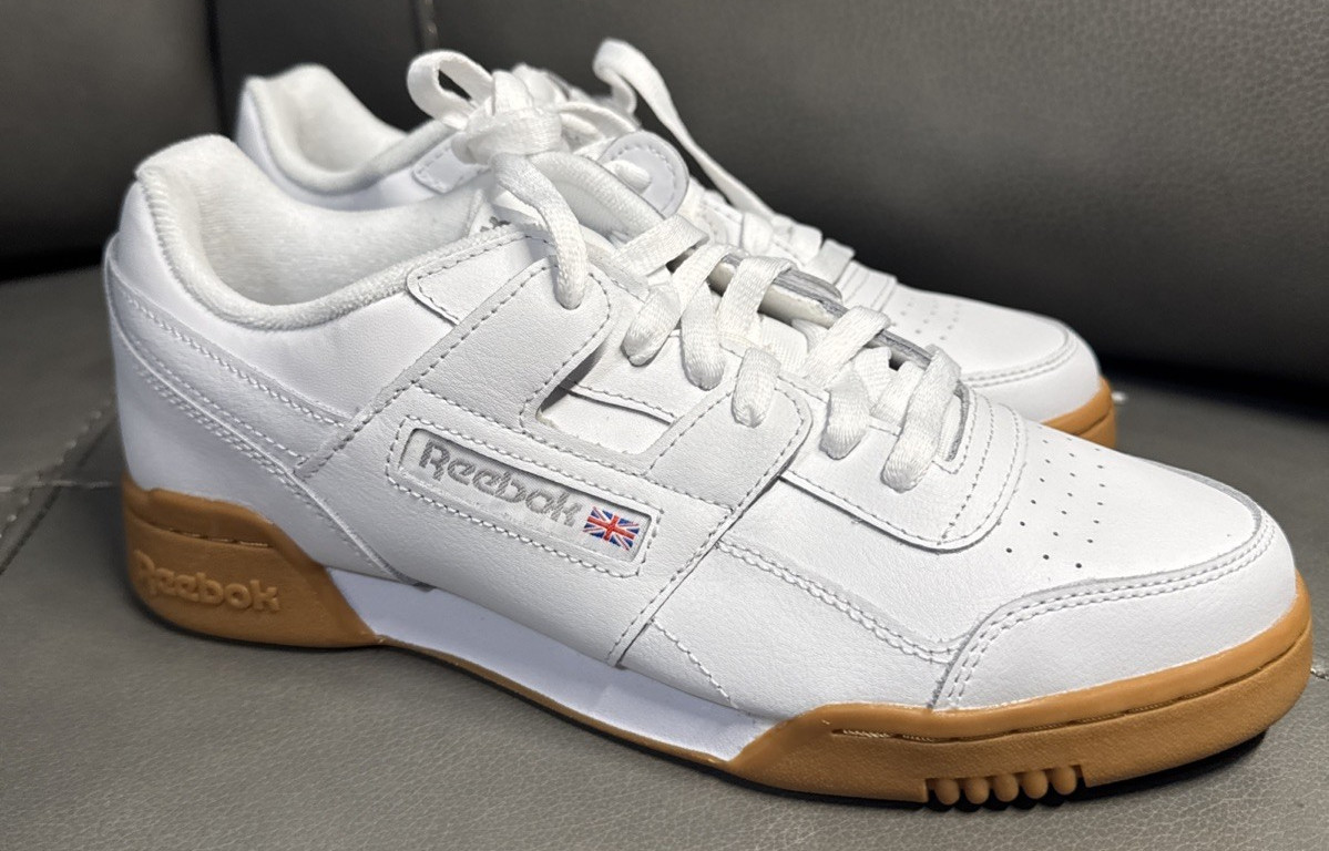 Reebok Workout Plus Training White/Gum Men’s Shoes CN 2126 US 7.5 NWT