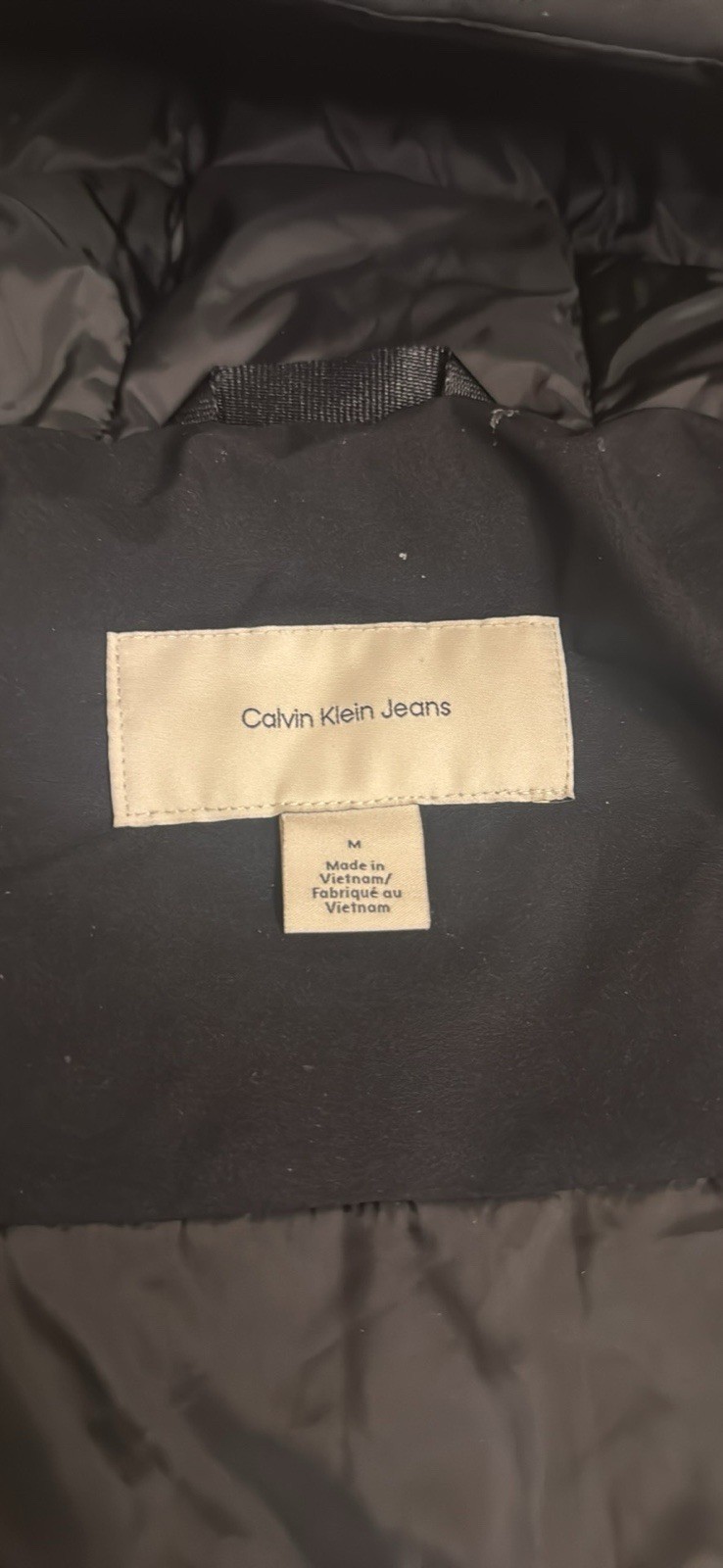 Calvin Klein Men’s Puffer Jacket Weather Protection Size M Black