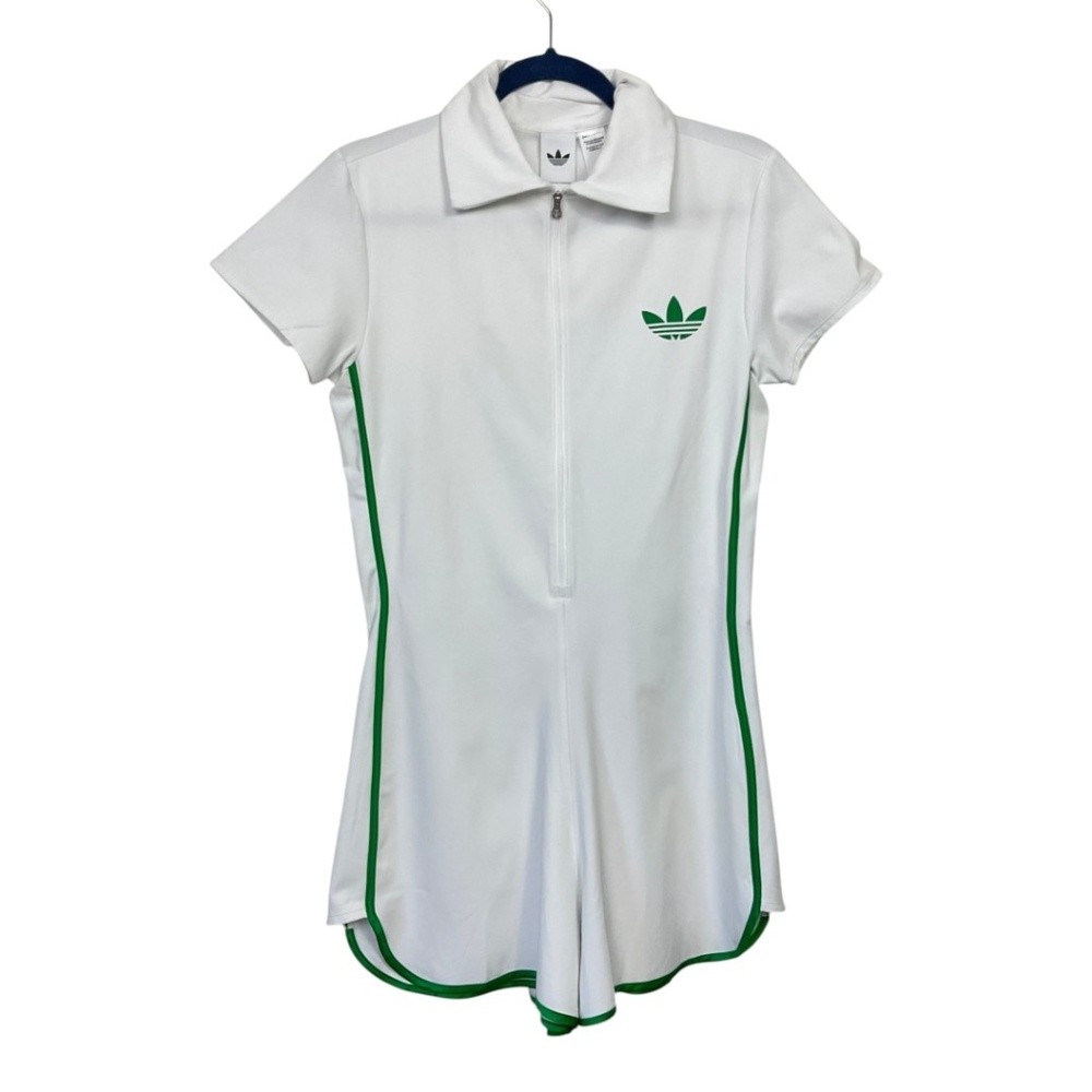Adidas Pro One Piece Zip Shorts Romper‎ Jumpsuit Tennis Pickleball White M NWT