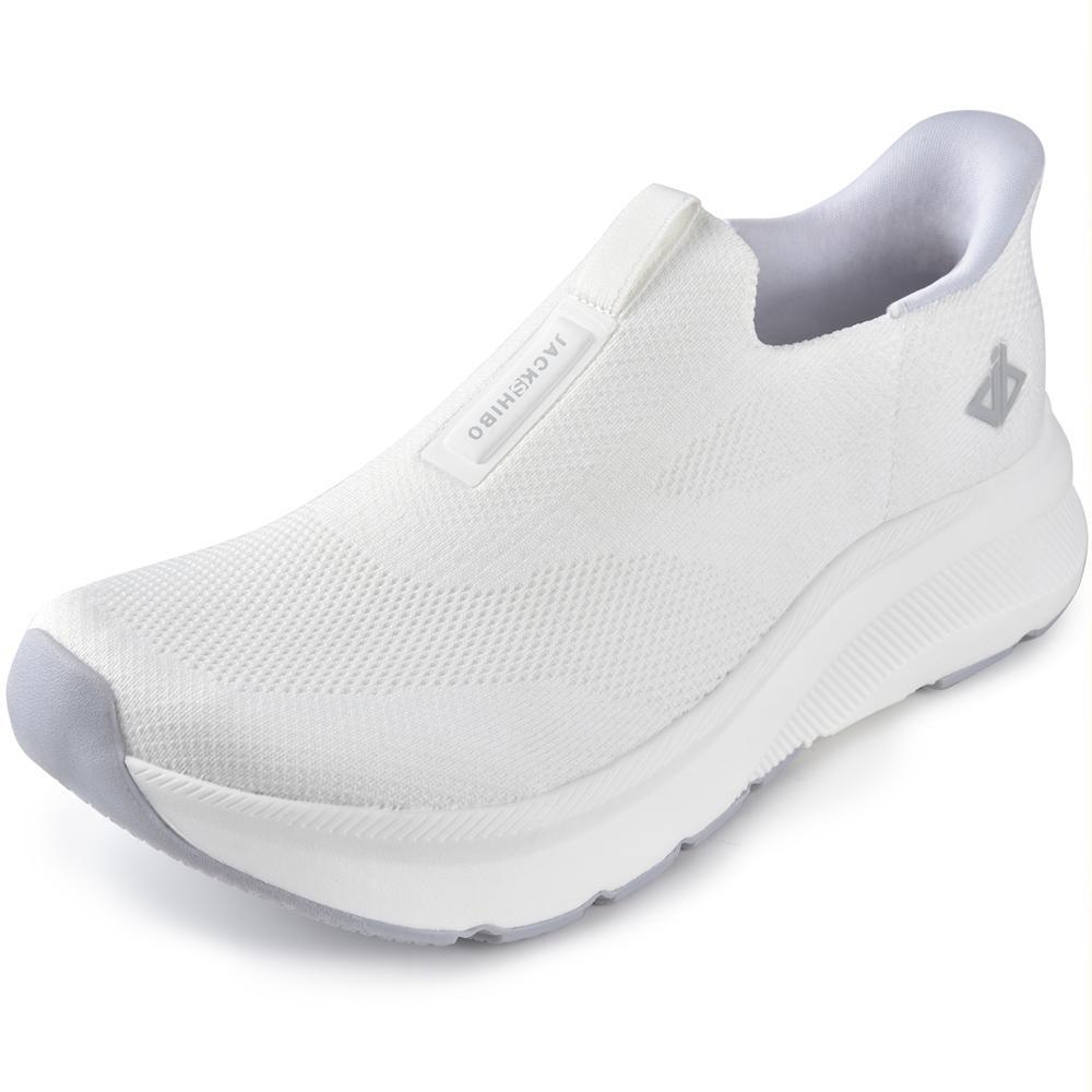 JACKSHIBO Mens Wide Toe Box Shoes Free up Hands Arch Support Orthopedic Sneakers