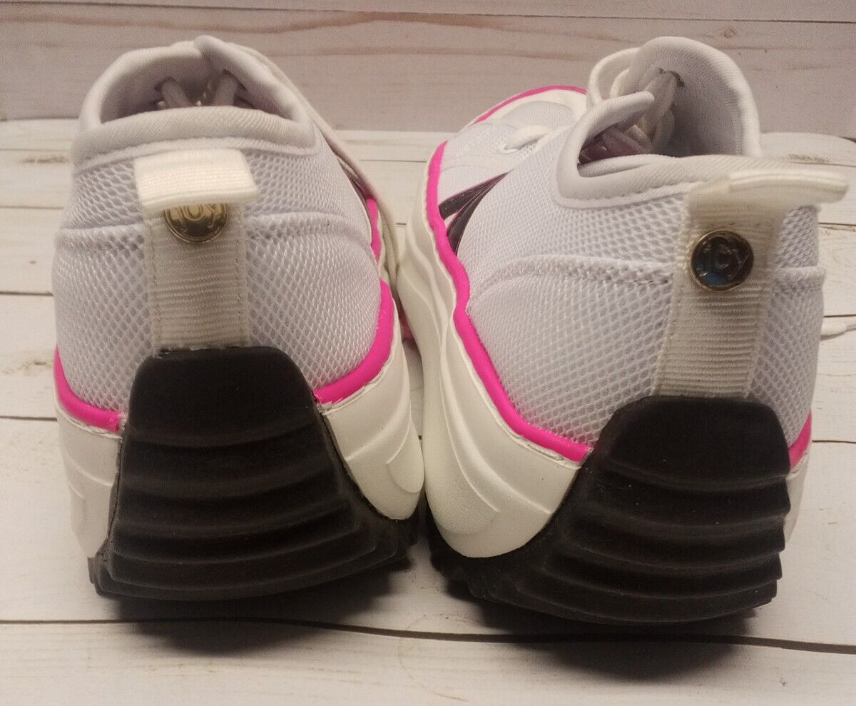 Joy Comfort Performance Mesh Sneakers w/ Podiatric Insole White,Pink,Black US 6M