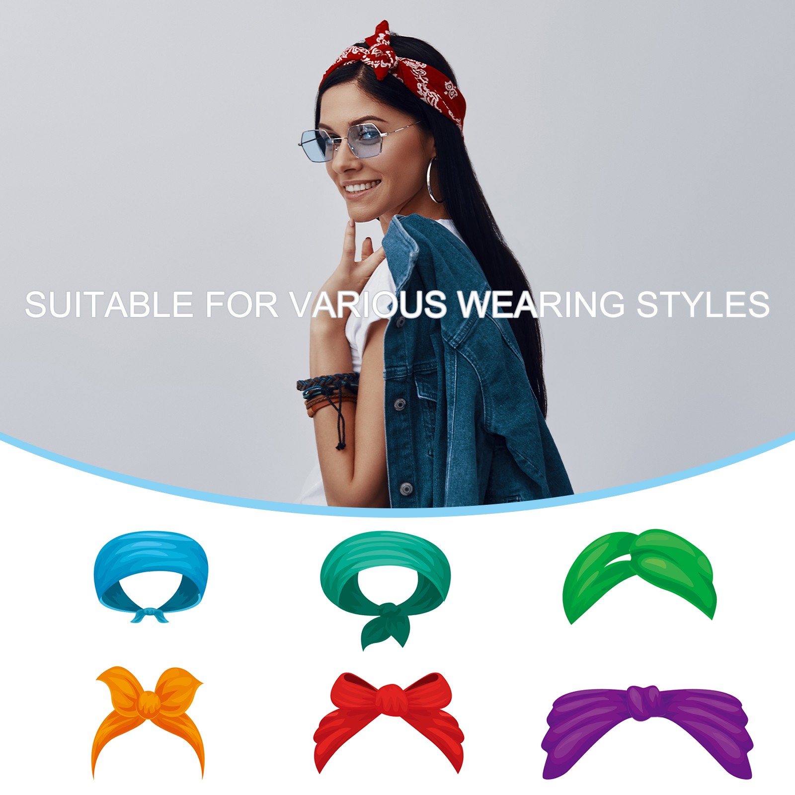 12Pcs 21″x21″ Large Solid Color Bandanas Bulk Blank Head Bandannas Grass Green