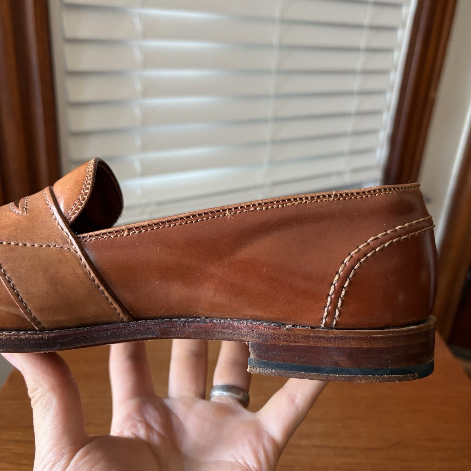 RARE | ALDEN 11.5D WHISKEY SHELL CORDOVAN FULL STRAP PENNY LOAFERS SHOES 11.5 D