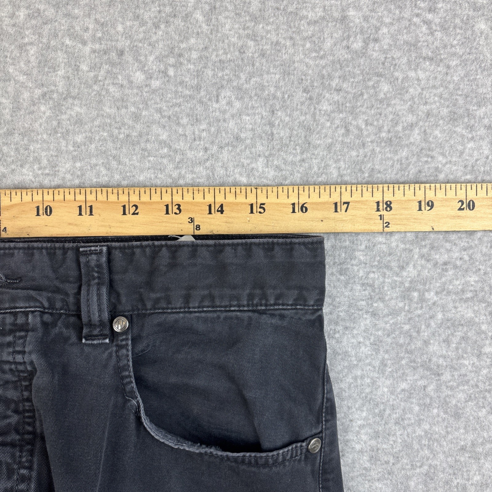 Ermenegildo Zegna Chino Men’s 34 Black Straight Leg Cotton Jeans (33×30 Actual)