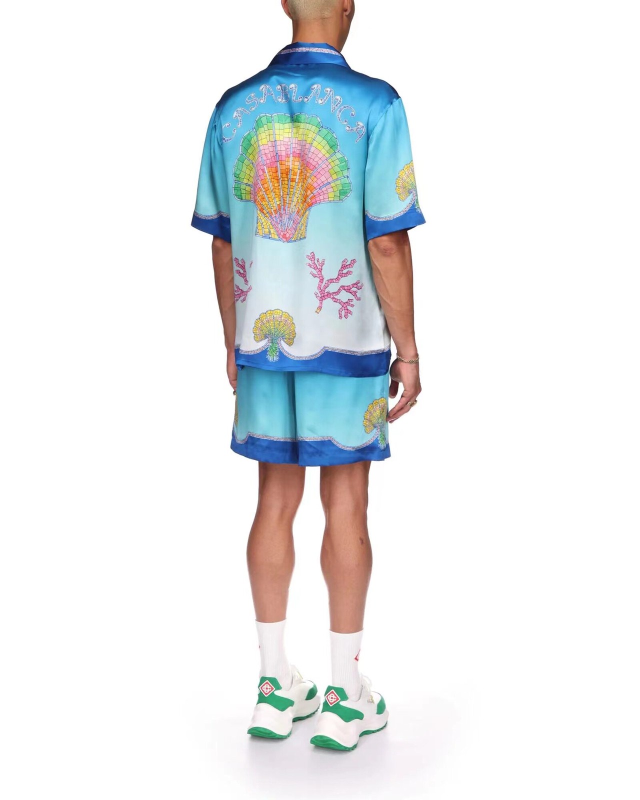 New CASABLANCA Summer Shell Print Lightweight Short Sleeve Premium Relaxed Shirt