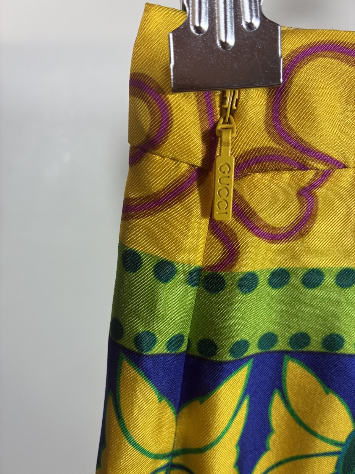 Gucci NWT silk psychedelic bell bottoms